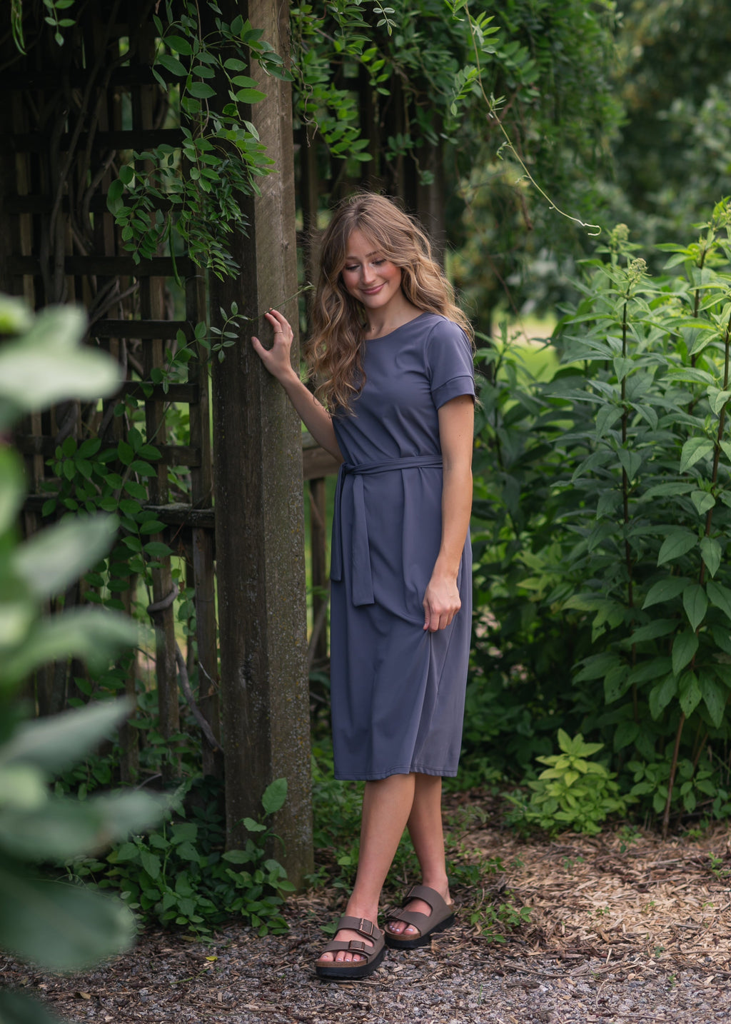 Inherit Co. Lennox Classic Midi Dress — lifestyle context