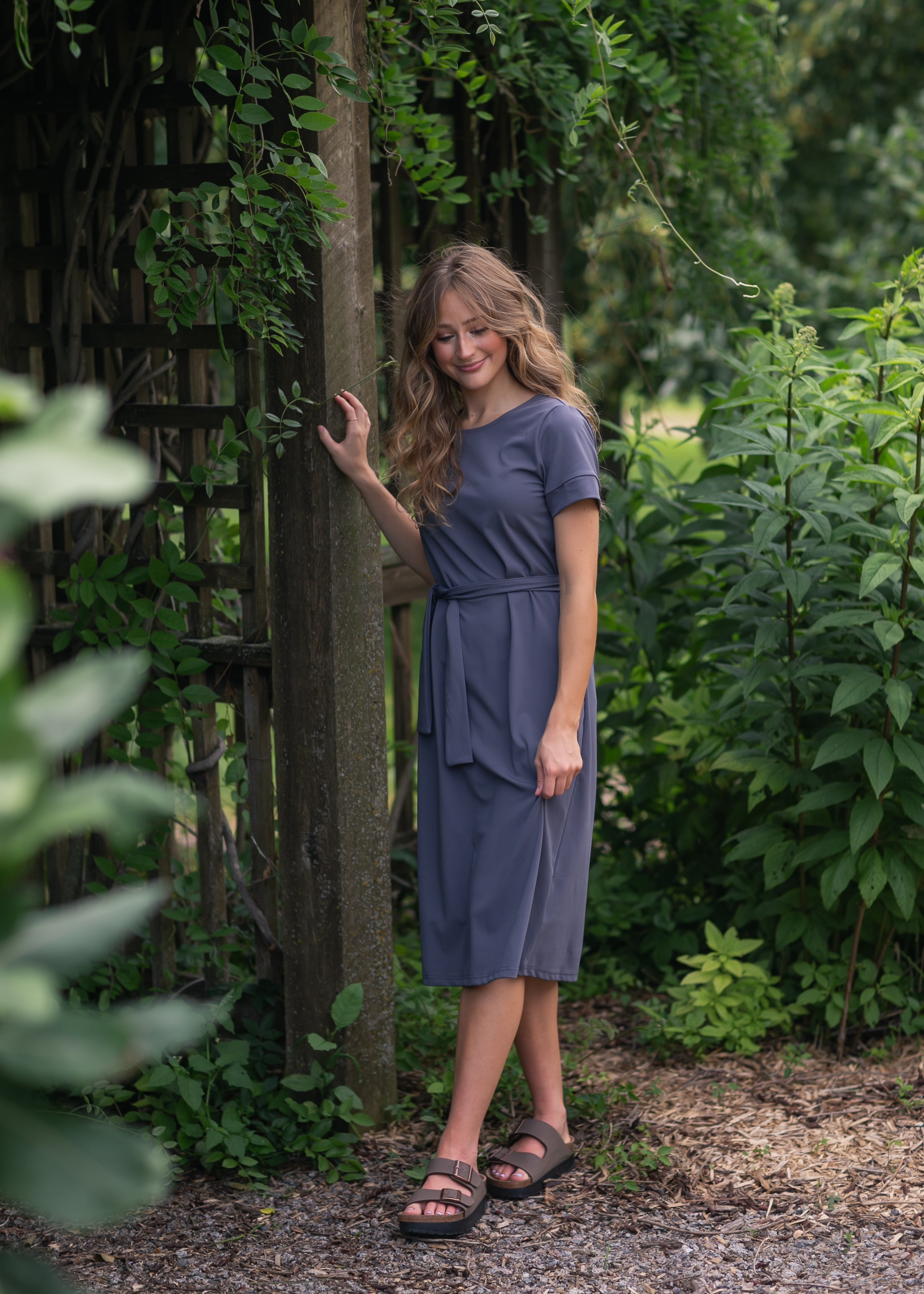 Inherit Co. Lennox Classic Midi Dress — lifestyle context