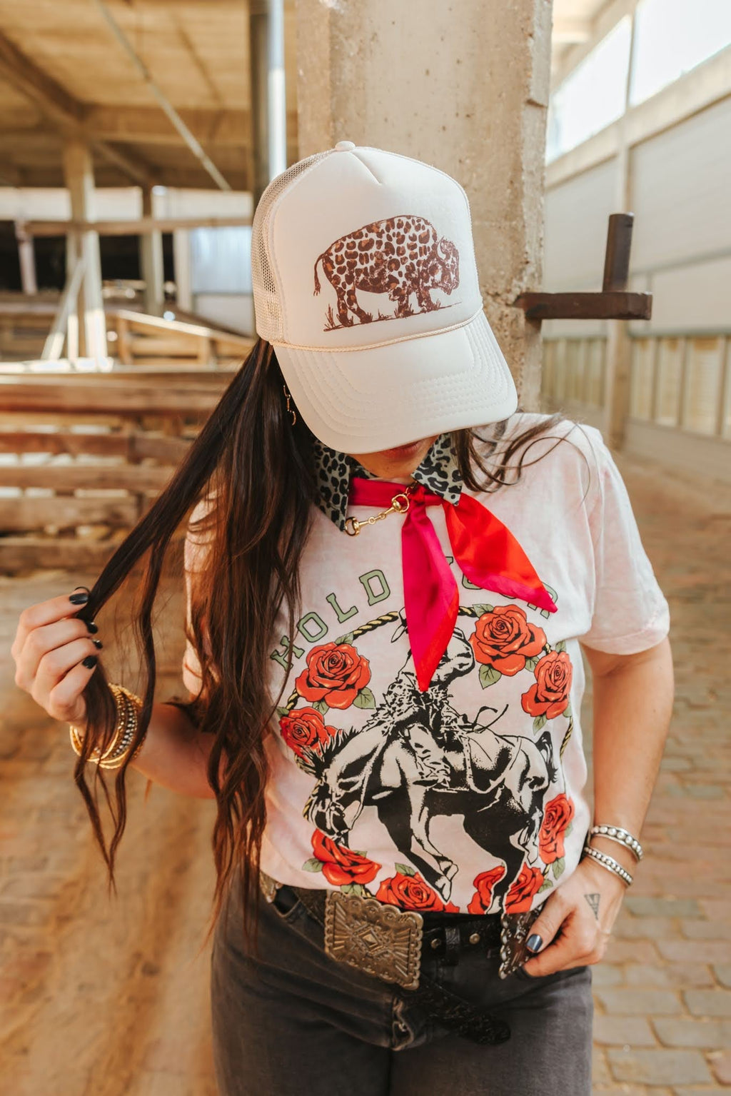 Wild Junkie Leopard Buffalo Trucker Hat — main product shot