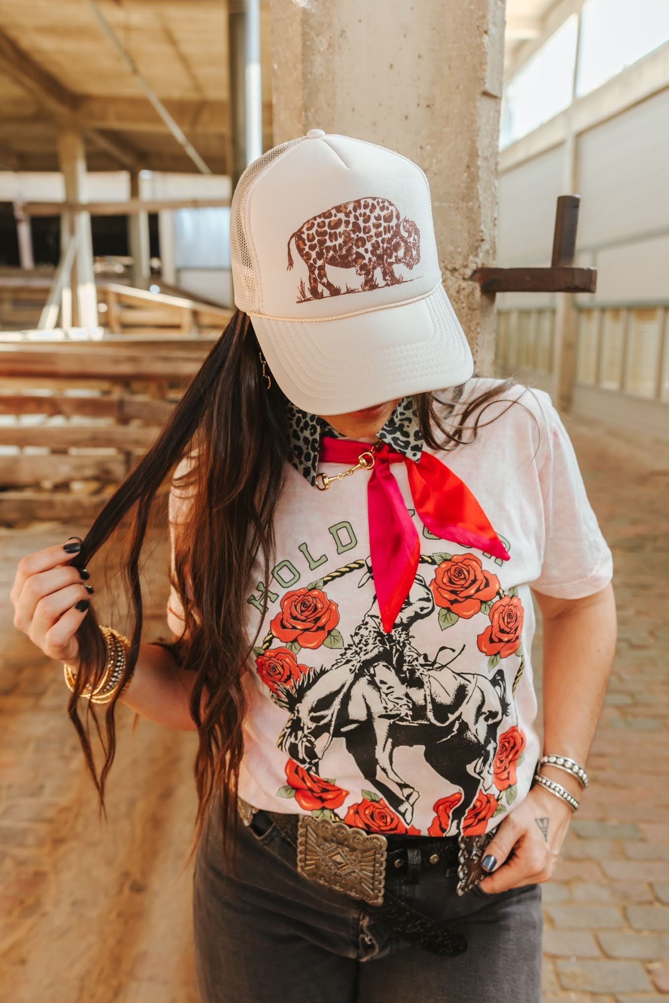 Wild Junkie Leopard Buffalo Trucker Hat — main product shot
