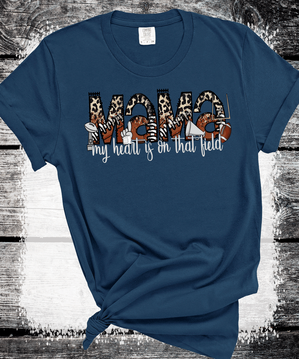A Blessed Texas Mess Boutique Football MAMA leopard print, custom Football shirts, Personalized Football… — lifestyle worn / used context
