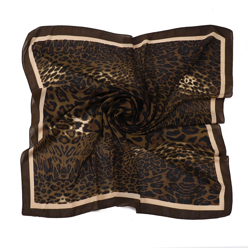 Mariam's Collection Leopard Print Square Scarf Hijab (MH182) — detail shot 6