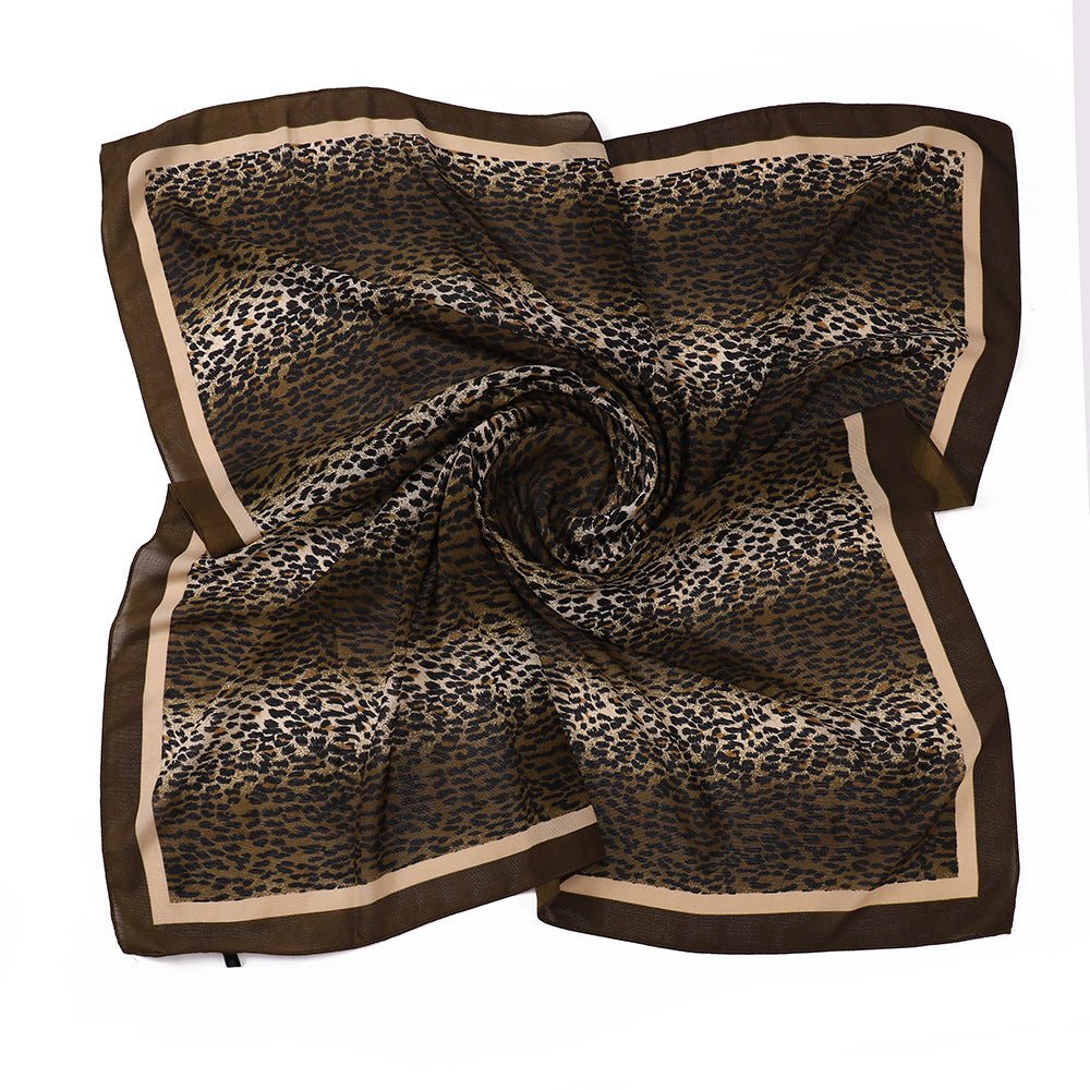 Mariam's Collection Leopard Print Square Scarf Hijab (MH182) — detail shot 10