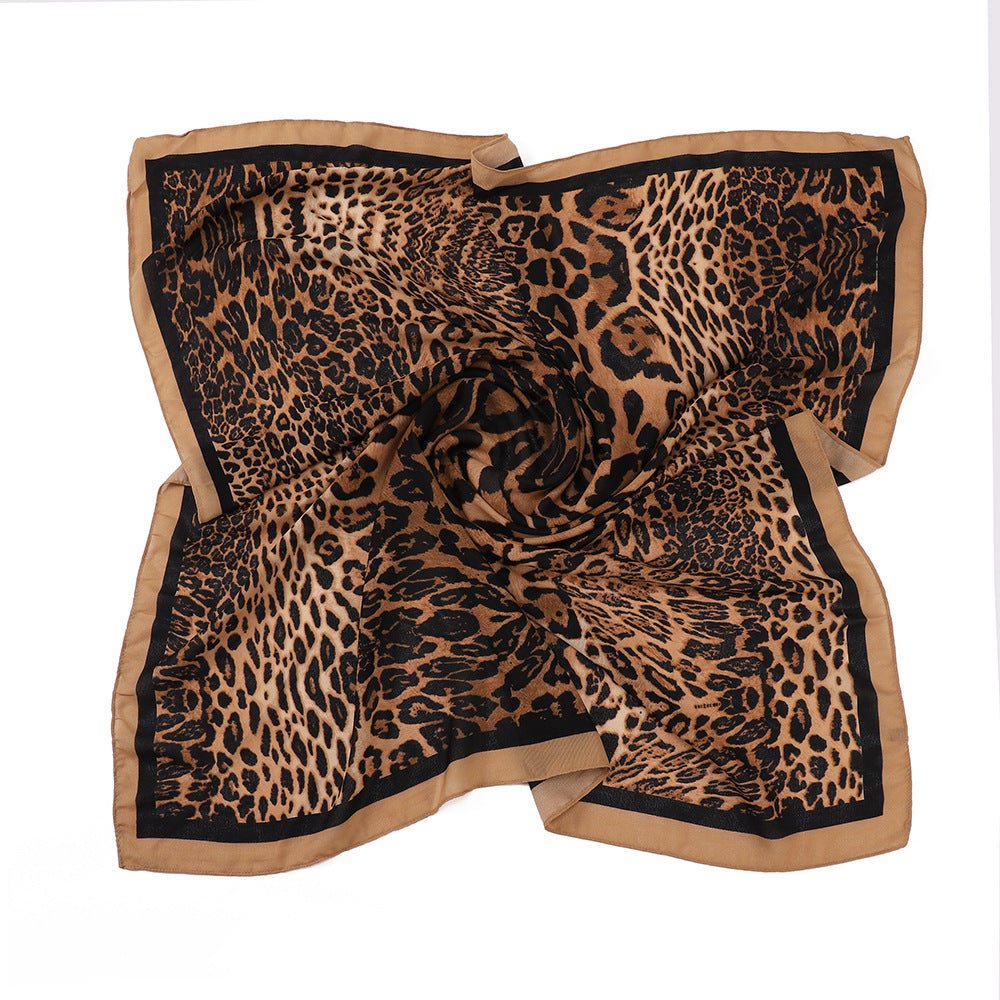 Mariam's Collection Leopard Print Square Scarf Hijab (MH182) — detail shot 8