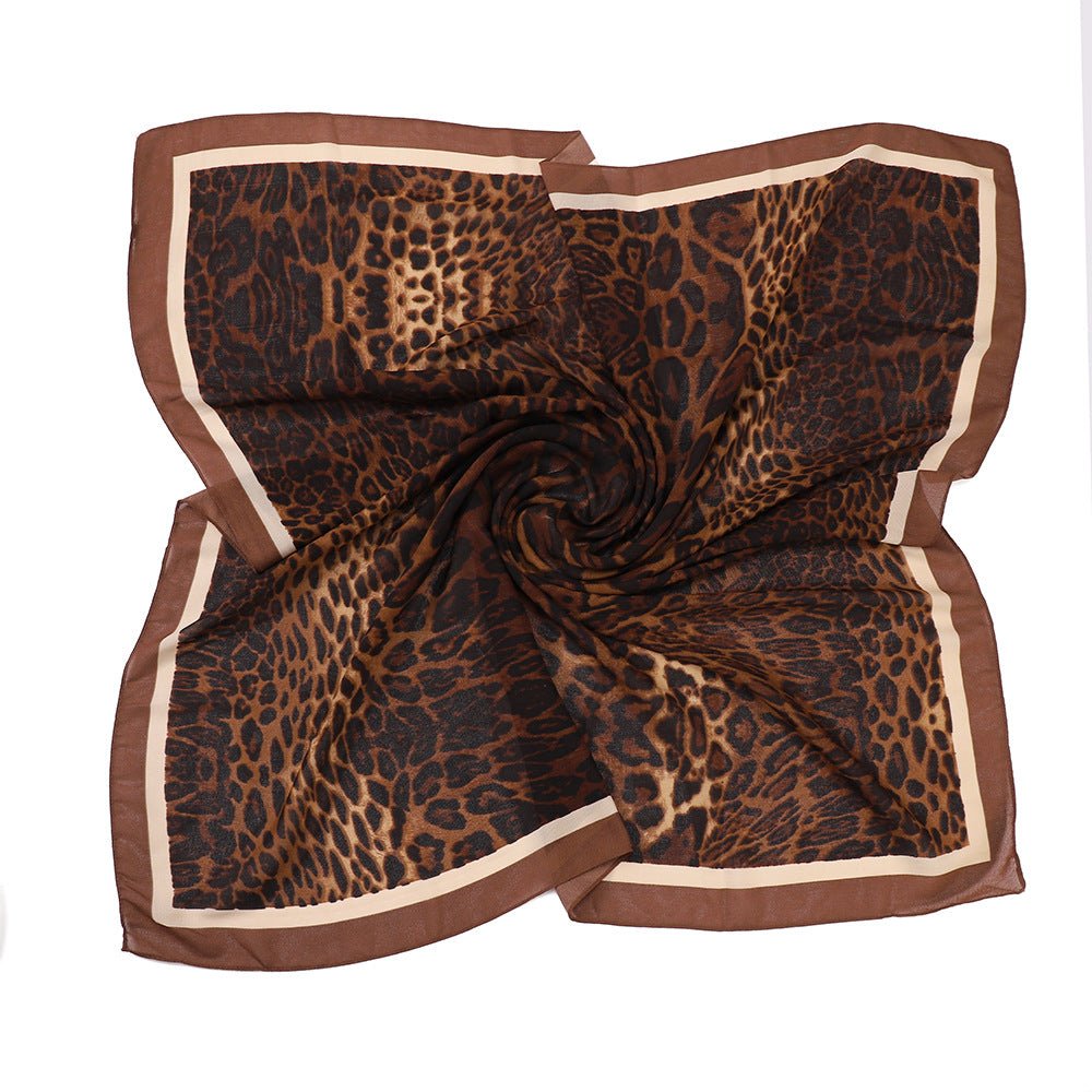 Mariam's Collection Leopard Print Square Scarf Hijab (MH182) — detail shot 7