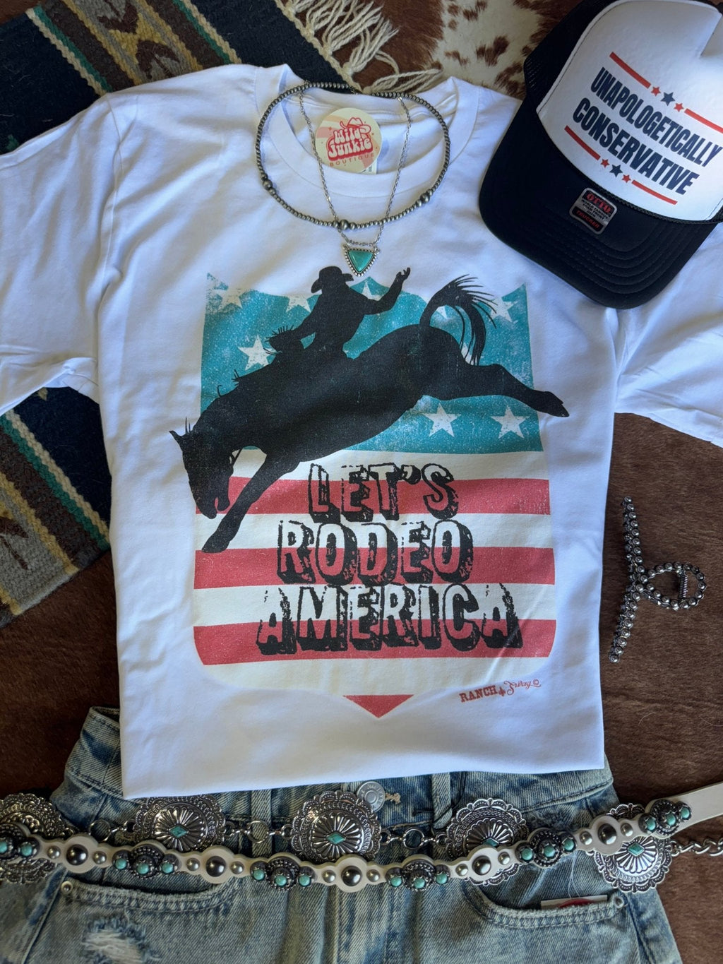 Wild Junkie Let's Rodeo America Graphic Tee — main product shot