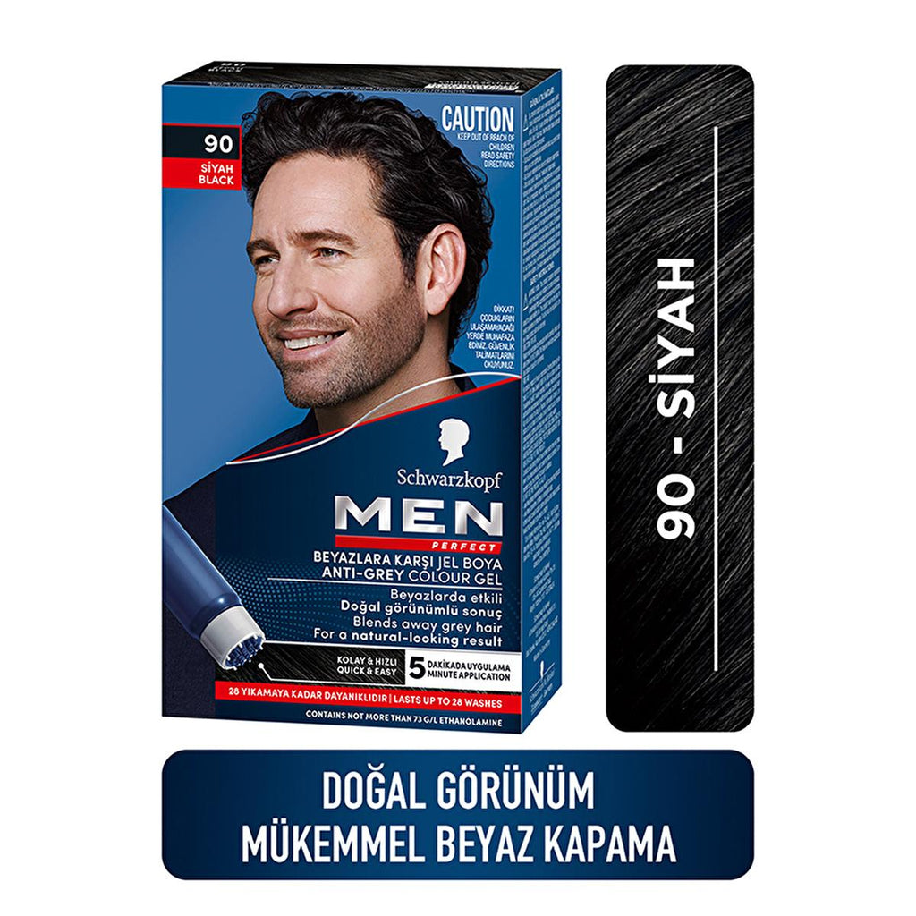 Men Perfect Hair Dye - Quick & Easy Application for Natural Look - Men's Hair Color, Gray Coverage