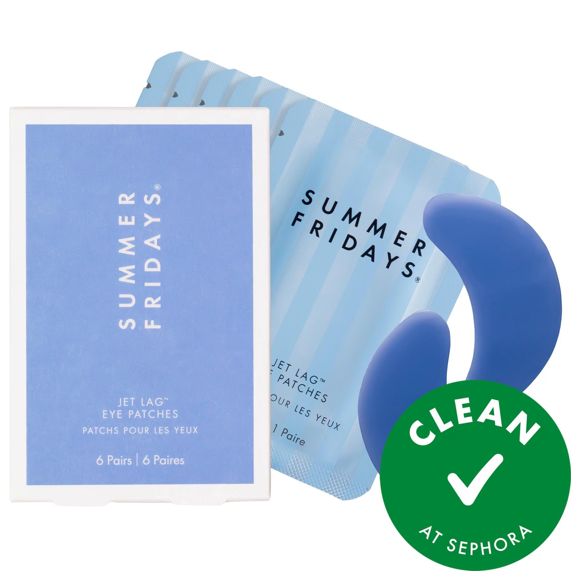 Jet Lag Hydrogel Eye Patches: Hydrate, Depuff, & Reduce Dark Circles - Vegan & Cruelty-Free Under Eye Treatment
