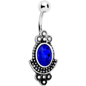 Blue Gem Deep Dive in the Mirror Belly Ring
