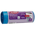 Rubin 120L Large Capacity Drawstring Trash Bags - 10 Pack, 27.56 x 39.37 inches