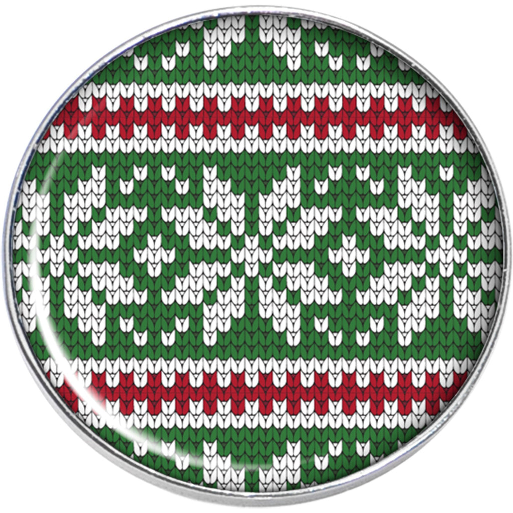 BodyCandy Green Red Christmas Sweater Stud Earrings — lifestyle context