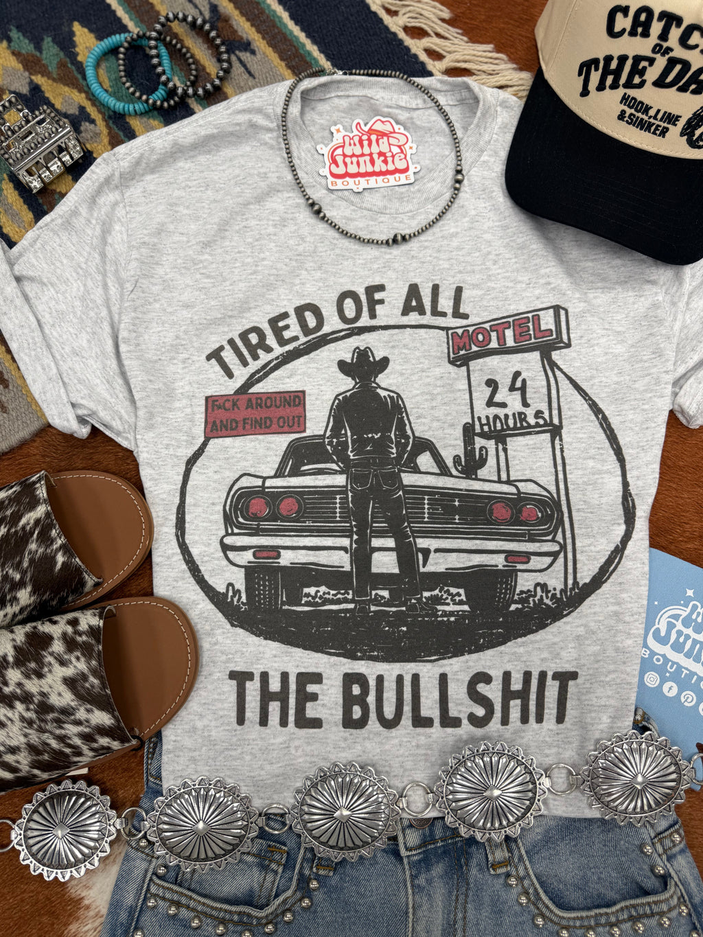Wild Junkie Tired of All the Bullshit Graphic Tee — main product shot