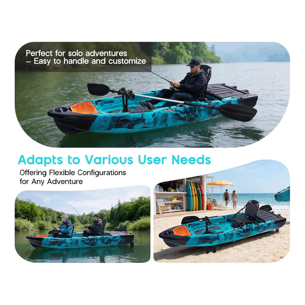 Lightweight 10FT 1-Person Modular Fishing Kayak With Fin Drive System (SAK21489) – SAKSBY WHOLESALE, view 9