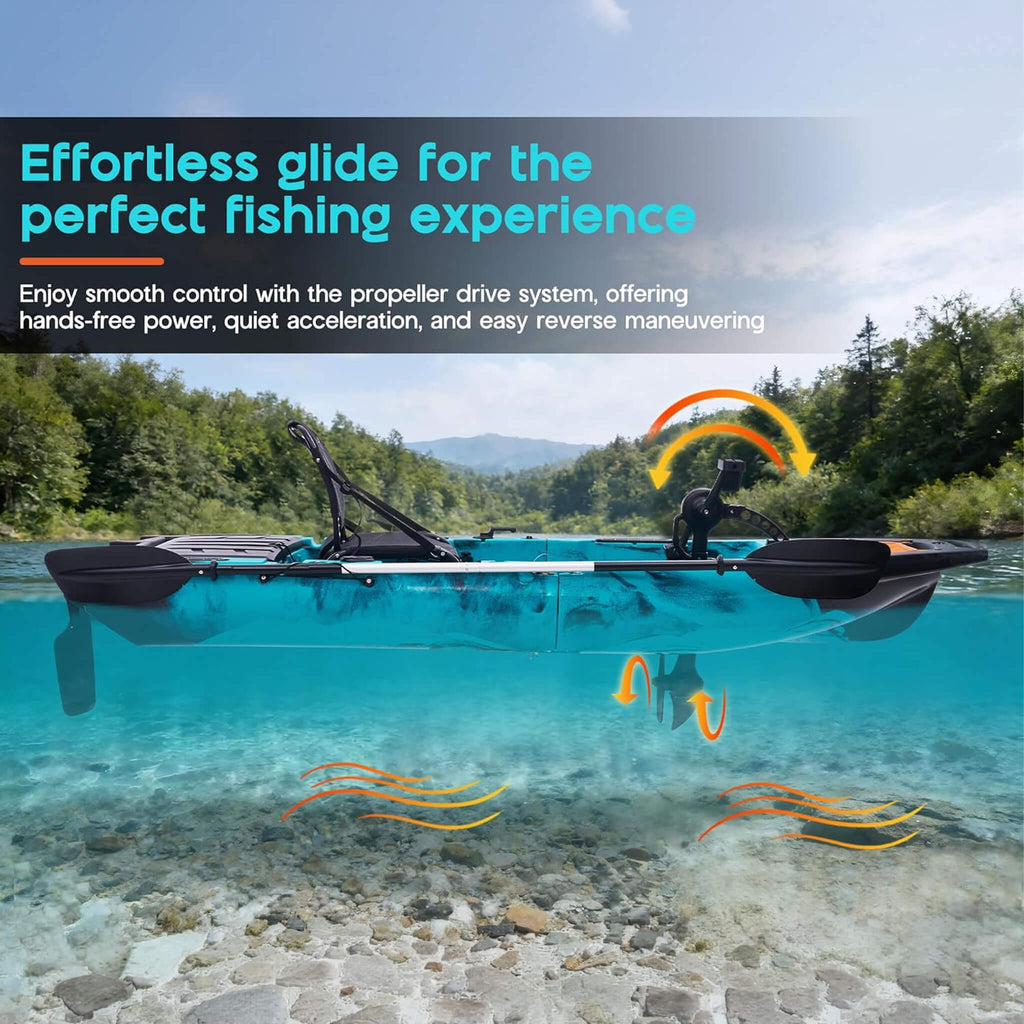 Lightweight 10FT 1-Person Modular Fishing Kayak With Propeller Drive System (SAK67032) – SAKSBY WHOLESALE, view 3