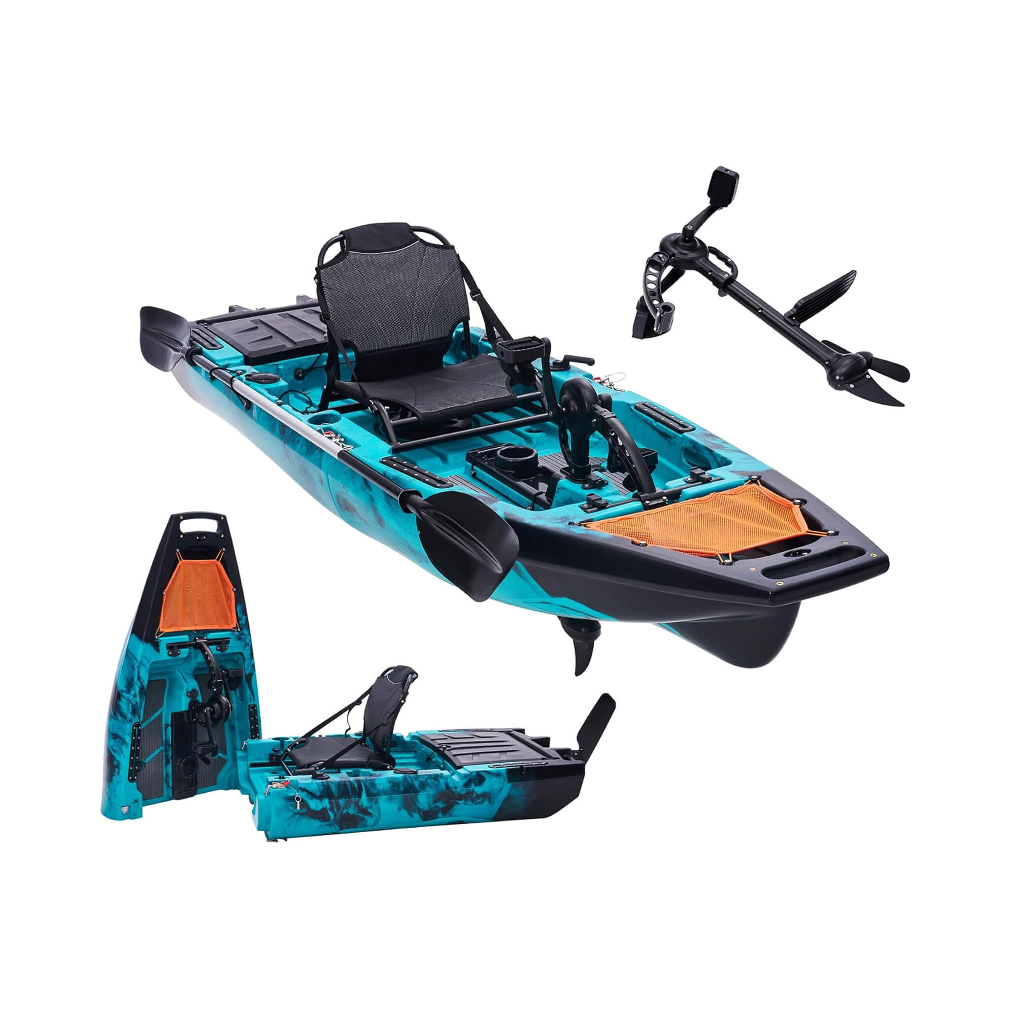 Lightweight 10FT 1-Person Modular Fishing Kayak With Propeller Drive System (SAK67032) – SAKSBY WHOLESALE, view 8
