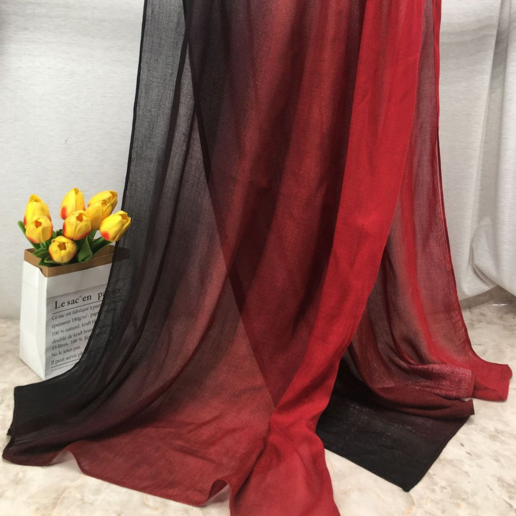 Mariam's Collection Lightweight Breathable Gradient Shawl Hijab (MH194) — flat-lay composition