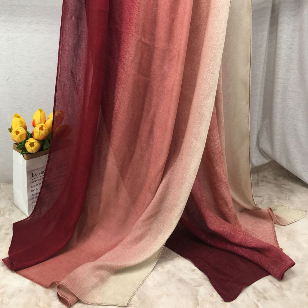 Mariam's Collection Lightweight Breathable Gradient Shawl Hijab (MH194) — detail shot 6