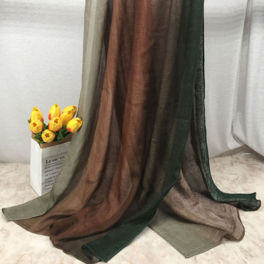 Mariam's Collection Lightweight Breathable Gradient Shawl Hijab (MH194) — detail shot 8