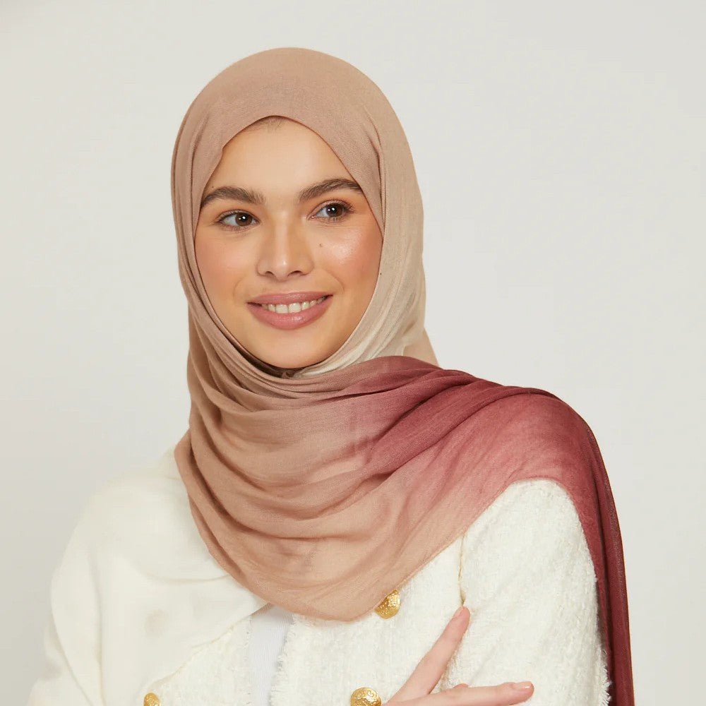 Mariam's Collection Lightweight Breathable Gradient Shawl Hijab (MH194) — main product shot