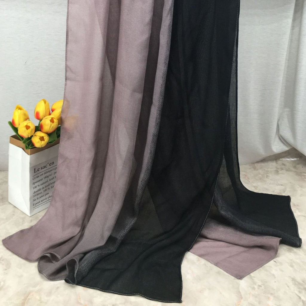 Mariam's Collection Lightweight Breathable Gradient Shawl Hijab (MH194) — detail shot 9