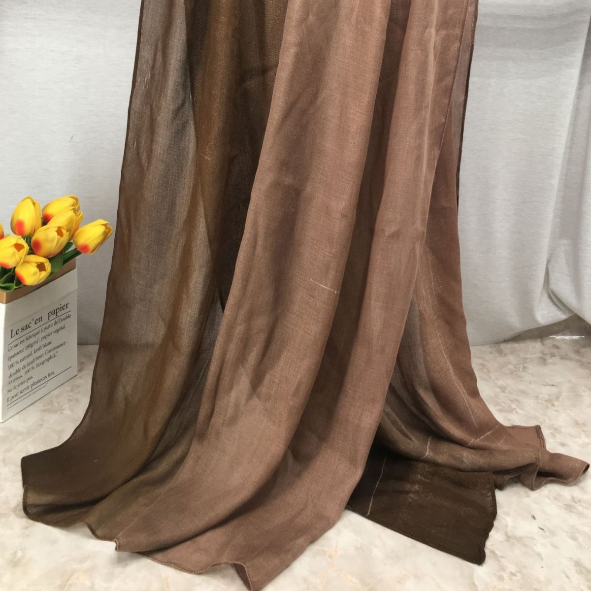 Mariam's Collection Lightweight Breathable Gradient Shawl Hijab (MH194) — detail shot 10