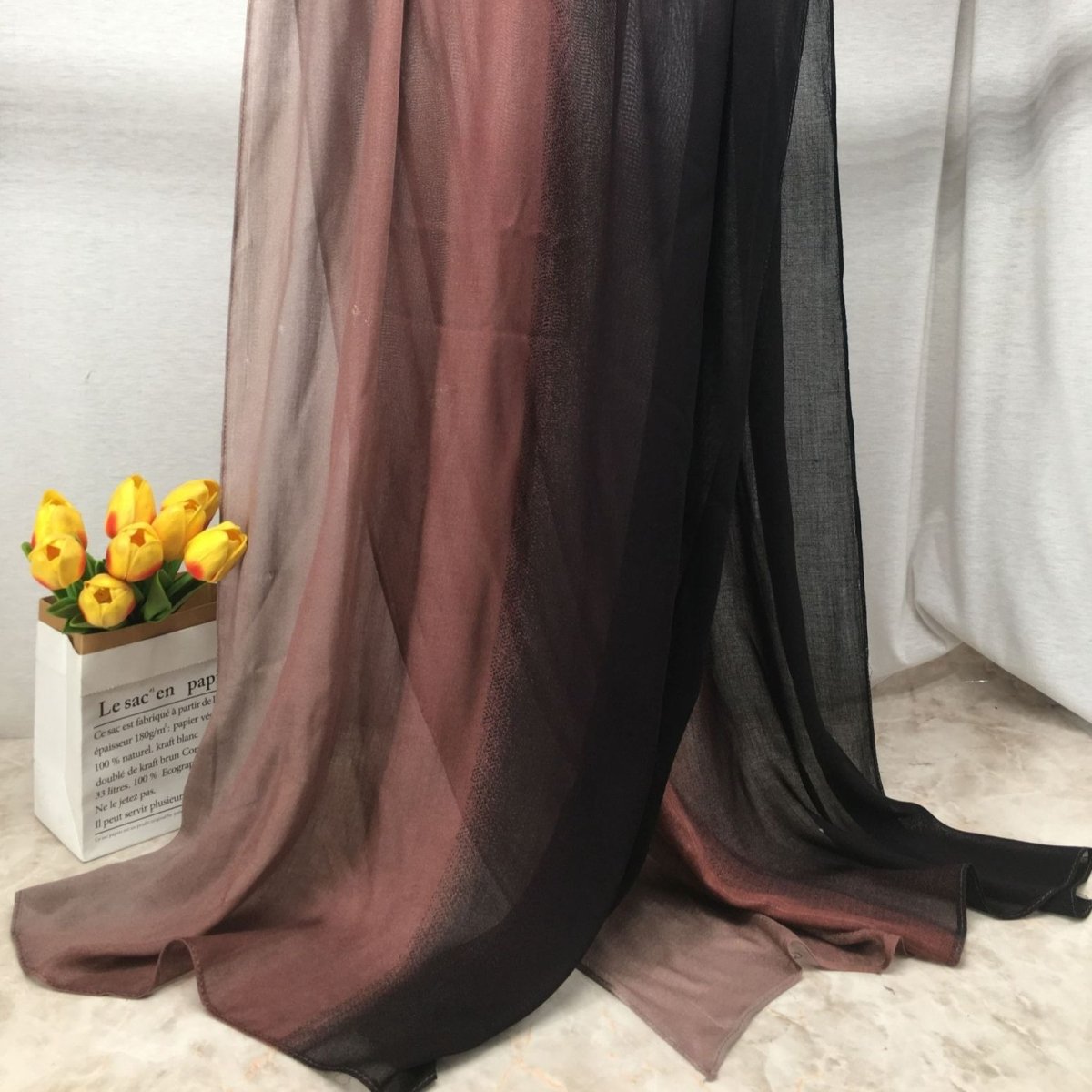 Mariam's Collection Lightweight Breathable Gradient Shawl Hijab (MH194) — lifestyle worn / used context