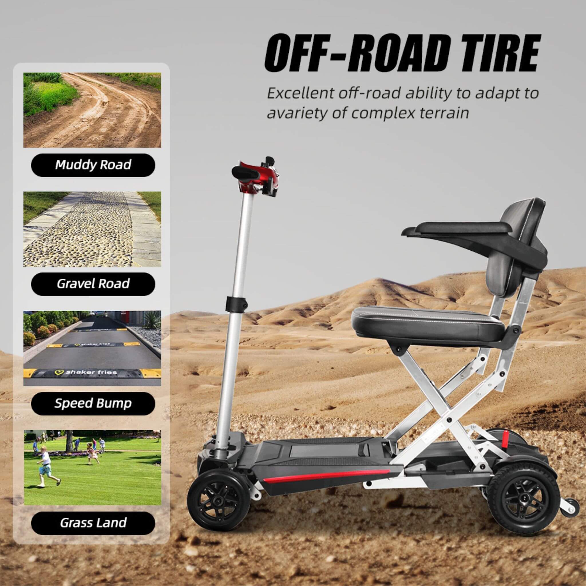 Lightweight Powered Folding Mobility Scooter For Adults And Seniors (SAK53214) – SAKSBY WHOLESALE, view 7