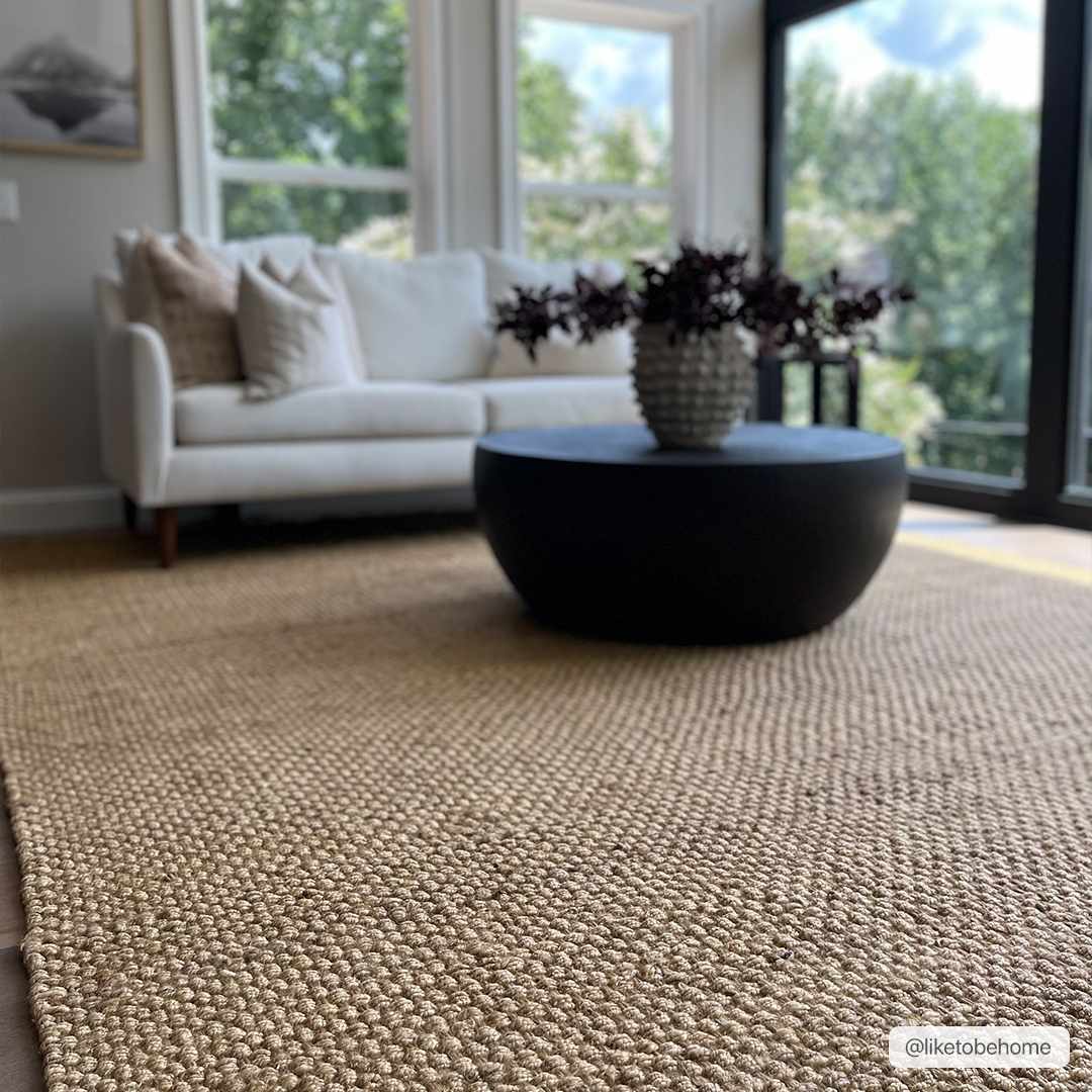 Hovland Hand Woven Natural Jute Rag Rug - Clearance – Boutique Rugs, view 3