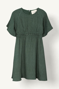 Lilliana Banded Waist Dress - Sage (Girls) Clothing Veiled 
