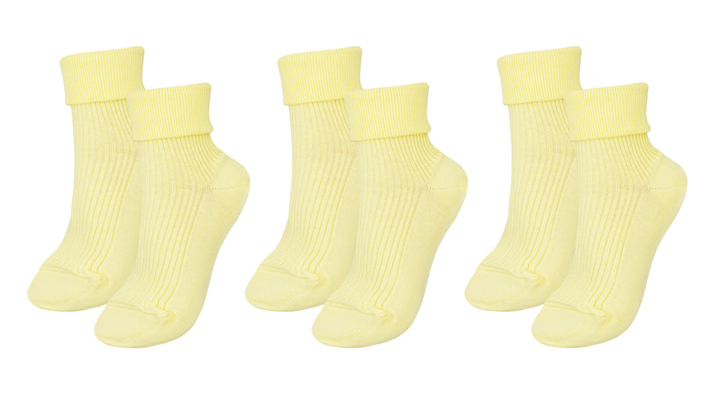tittimitti tittimitti® 100% Organic Combed Cotton Luxury Women's Socks 3-Pack. Made in Italy. — back view