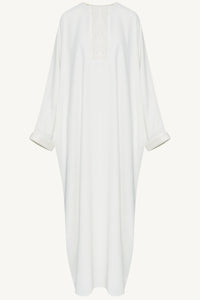 Lina Embellished Abaya - White Abayas Veiled 