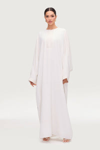 Lina Embellished Abaya - White Abayas Veiled 