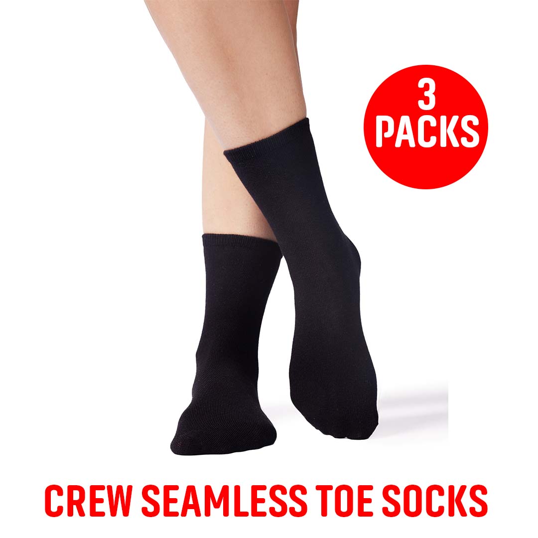 ParkerandTalia SmoothToe™ Crew Socks – 3 Pack — sensory-friendly socks — lifestyle context