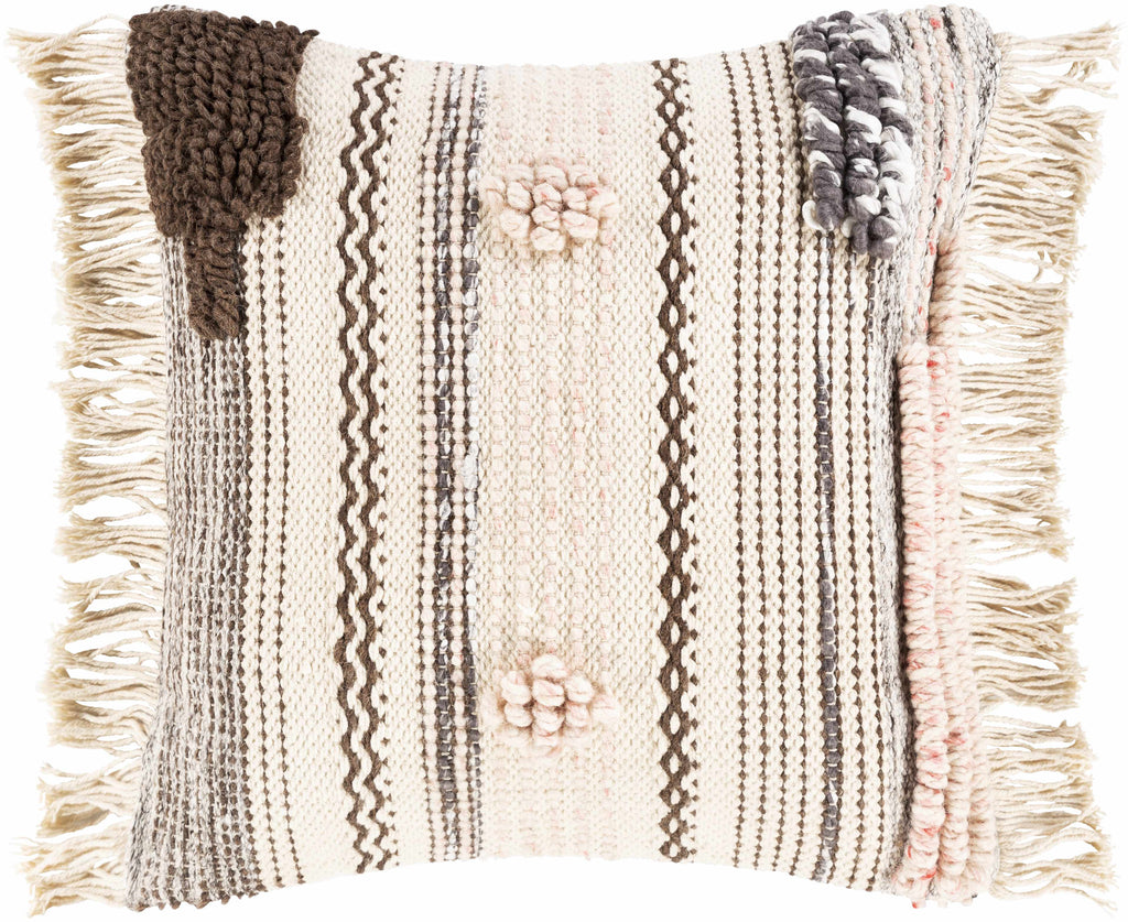 Lenorah Pink&White Textured Throw Pillow - Clearance – Boutique Rugs