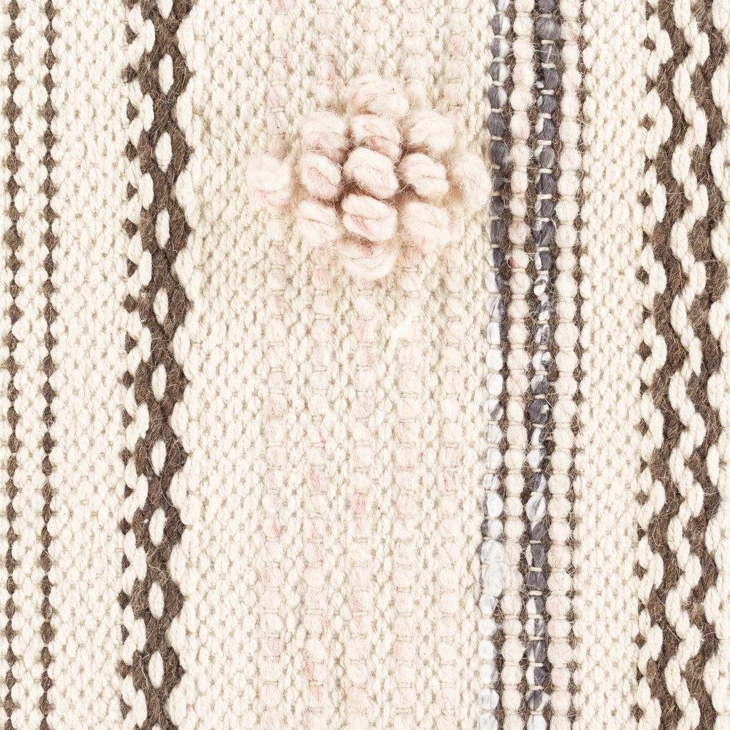 Lenorah Pink&White Textured Throw Pillow - Clearance – Boutique Rugs, view 4