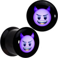 BodyCandy 7/16 Licensed Purple Devil emoji Acrylic Double Flare Plug Set — main product shot