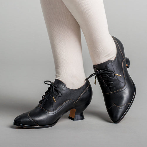 American Duchess Londoner Edwardian Oxfords (Black) — historical footwear by American Duchess