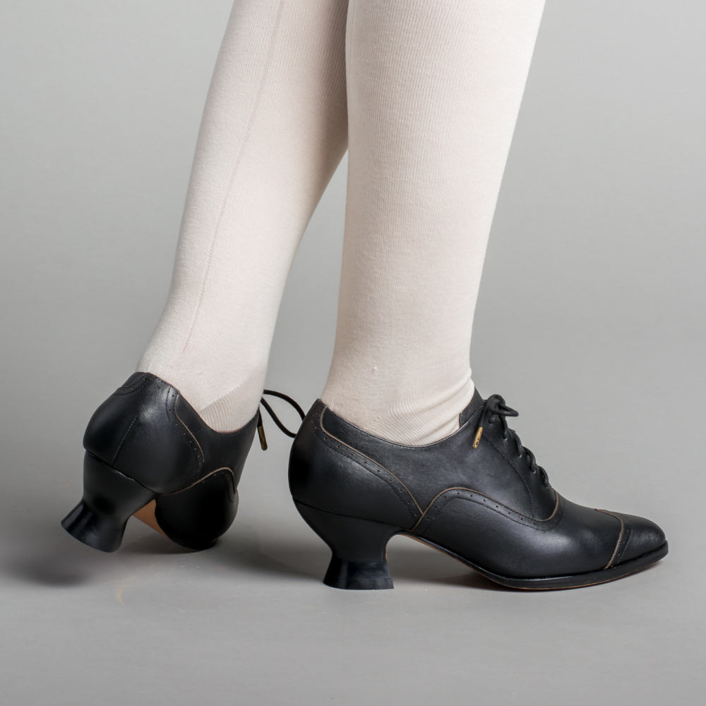 American Duchess Londoner Edwardian Oxfords (Black) — Black detail