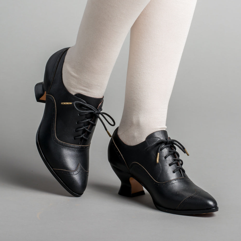 American Duchess Londoner Edwardian Oxfords (Black) — product category context