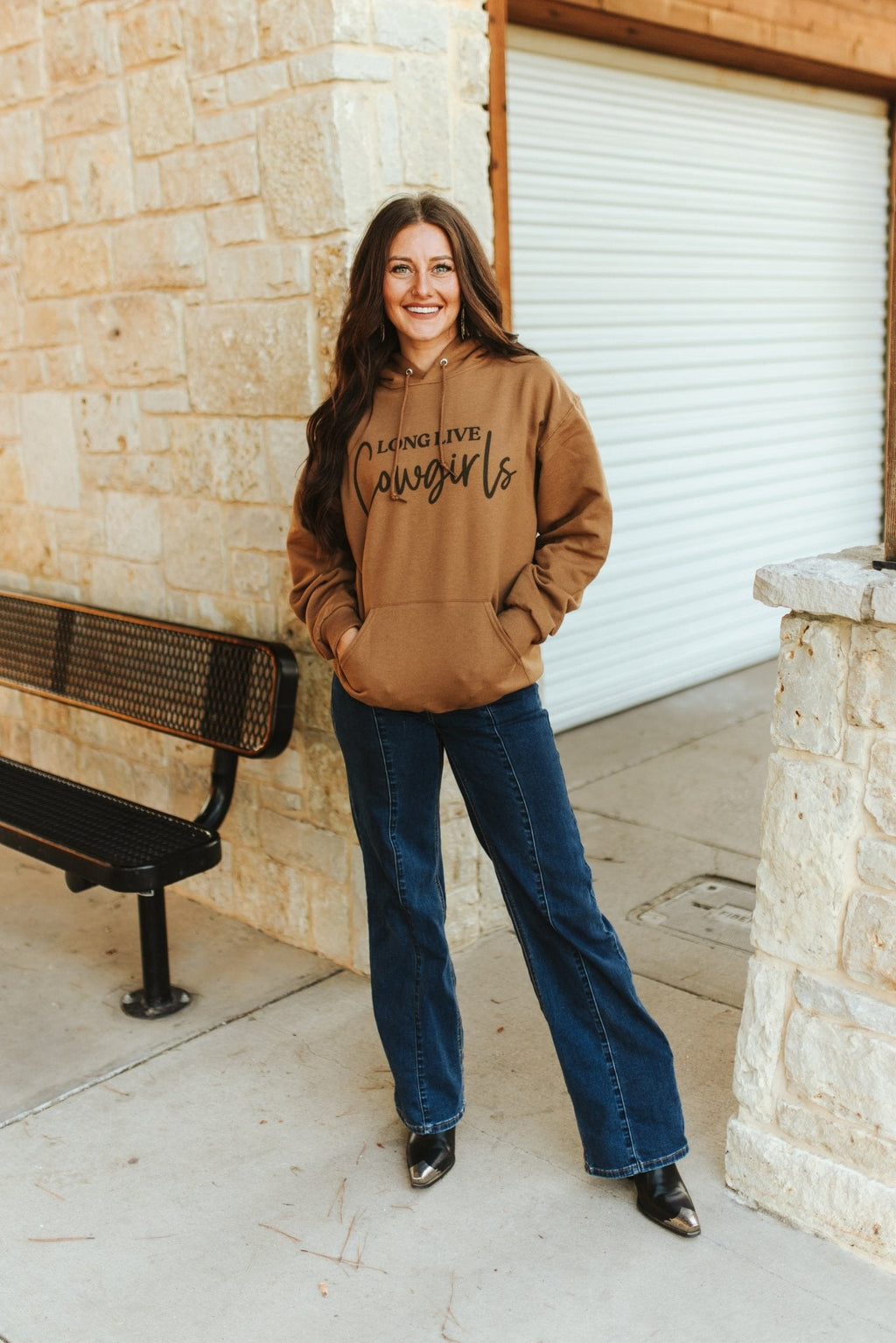 Wild Junkie Long Live Cowgirls Graphic Hoodie — main product shot