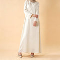 Mariam's Collection Long Sleeve Satin Inner Dress (MA061) — main product shot