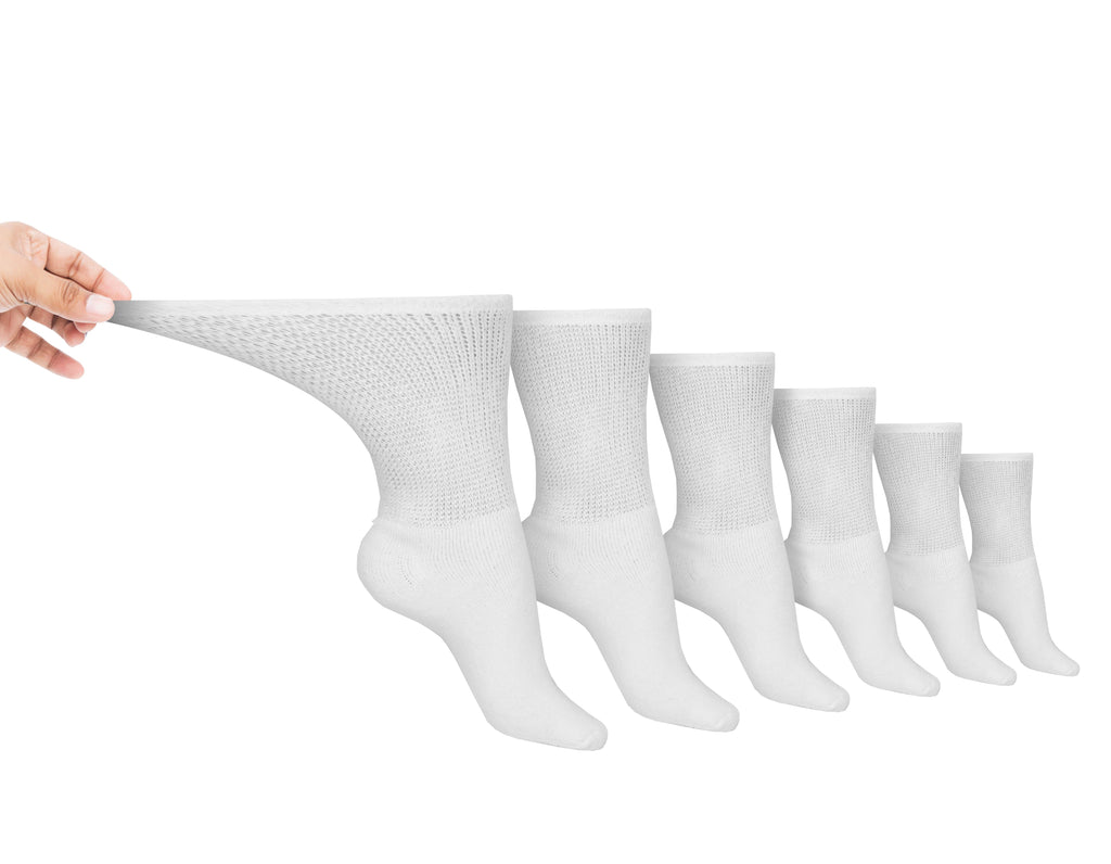 Non-binding Cotton Diabetic Crew Socks (6-pair Pack) — diabetic foot care by DSC
