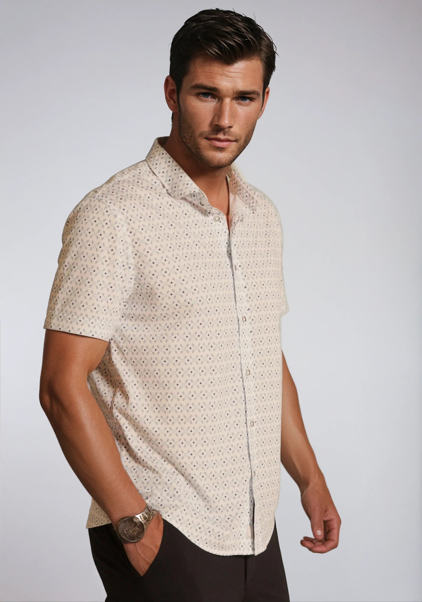 Buki Loose Leaf Short Sleeve Tech Shirt — back view