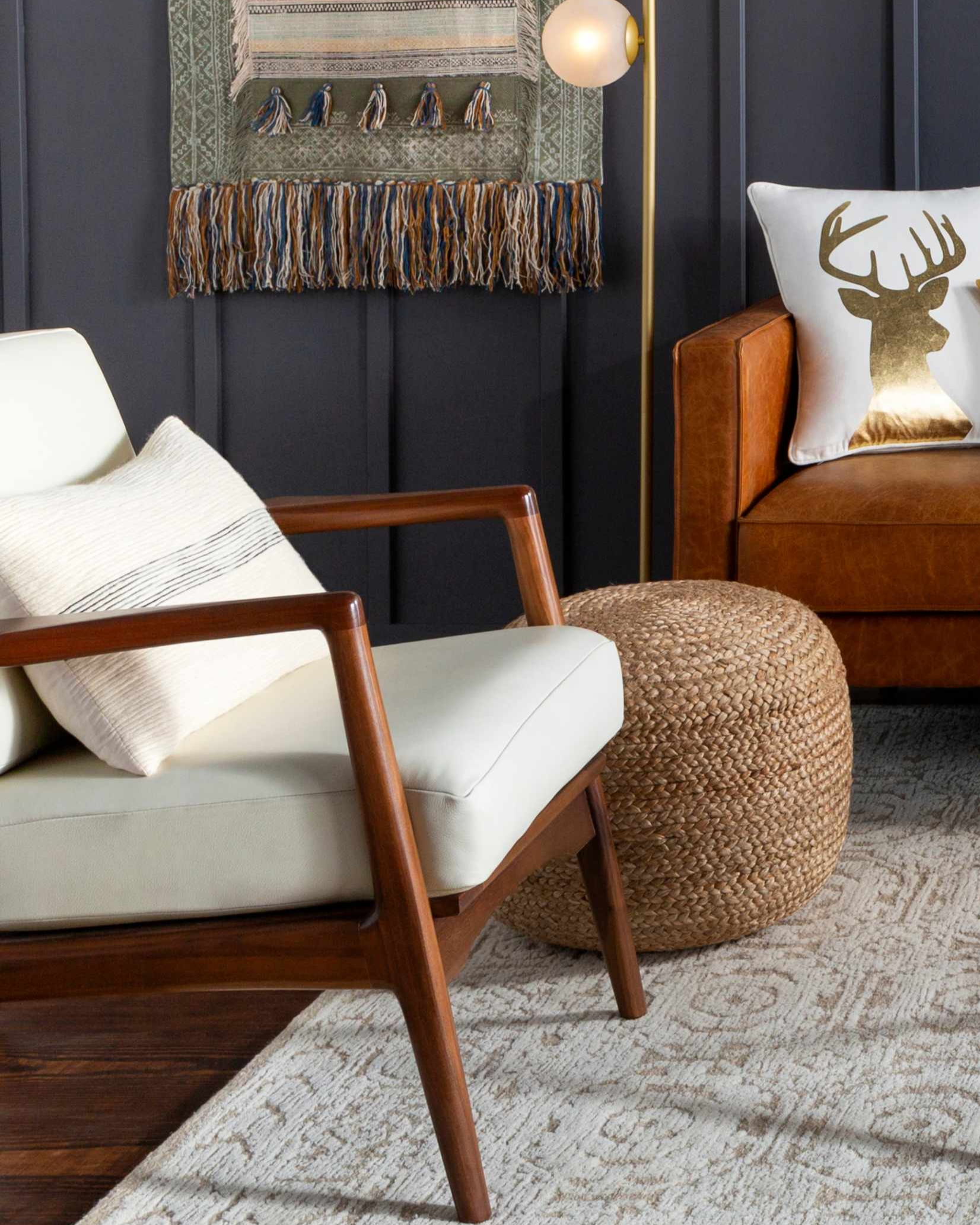 Kaumakani Knitted Jute Round Pouf – Boutique Rugs, view 7