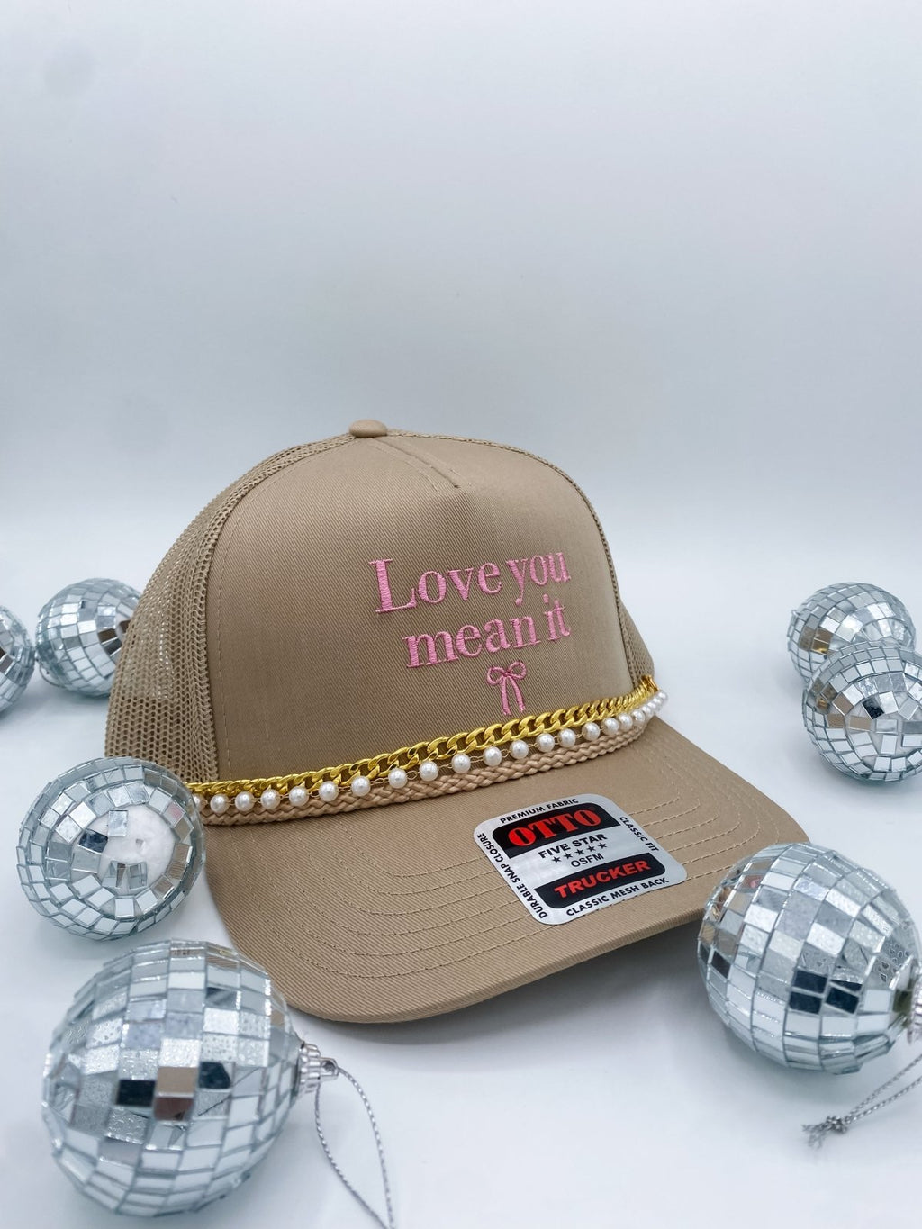 Coco & Rho Love You, Mean It- Trucker Hat — detail close-up