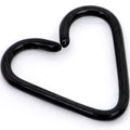 BodyCandy 3/8 Annealed Black Anodized Titanium Heart Daith Cartilage Tragus — main product shot