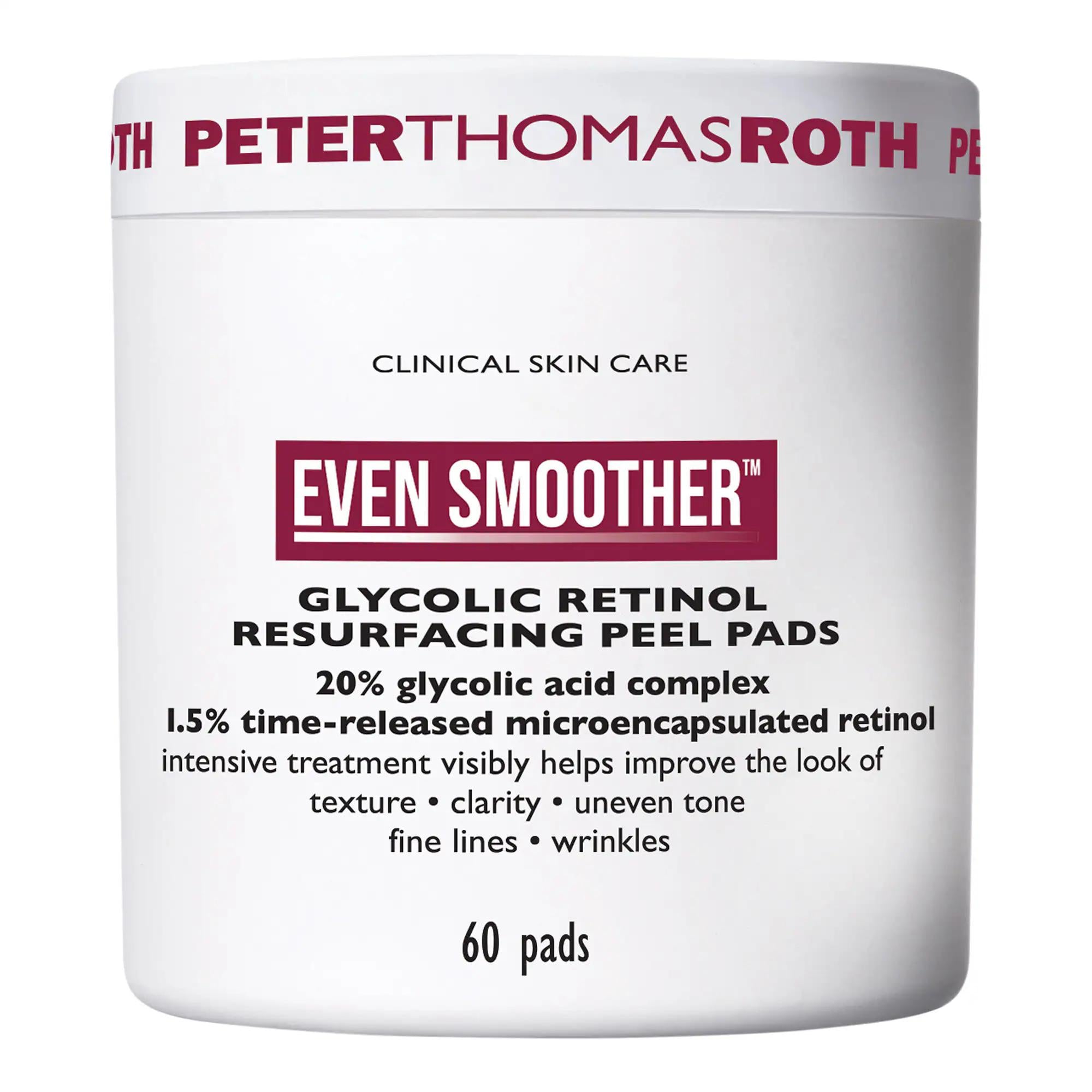 Even Smootherª Glycolic Retinol Resurfacing Peel Pads: 20% Glycolic Acid, 1.5% Retinol, Anti-Aging, Improves Texture & Clarity