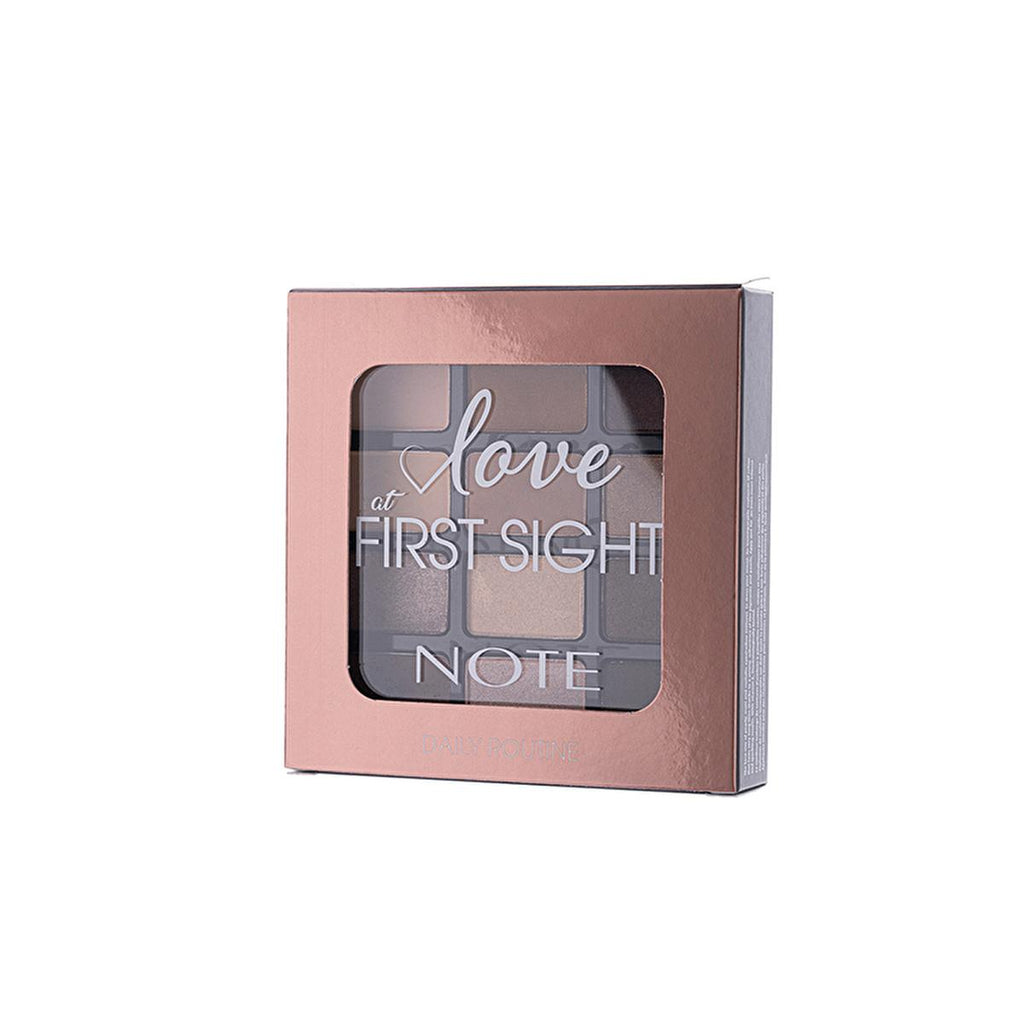 Note Cosmetics Love at First Sight Eyeshadow Palette - 12 Highly Pigmented Colors, Matte, Metallic & Shimmer - Long Lasting & Vitamin E Infused