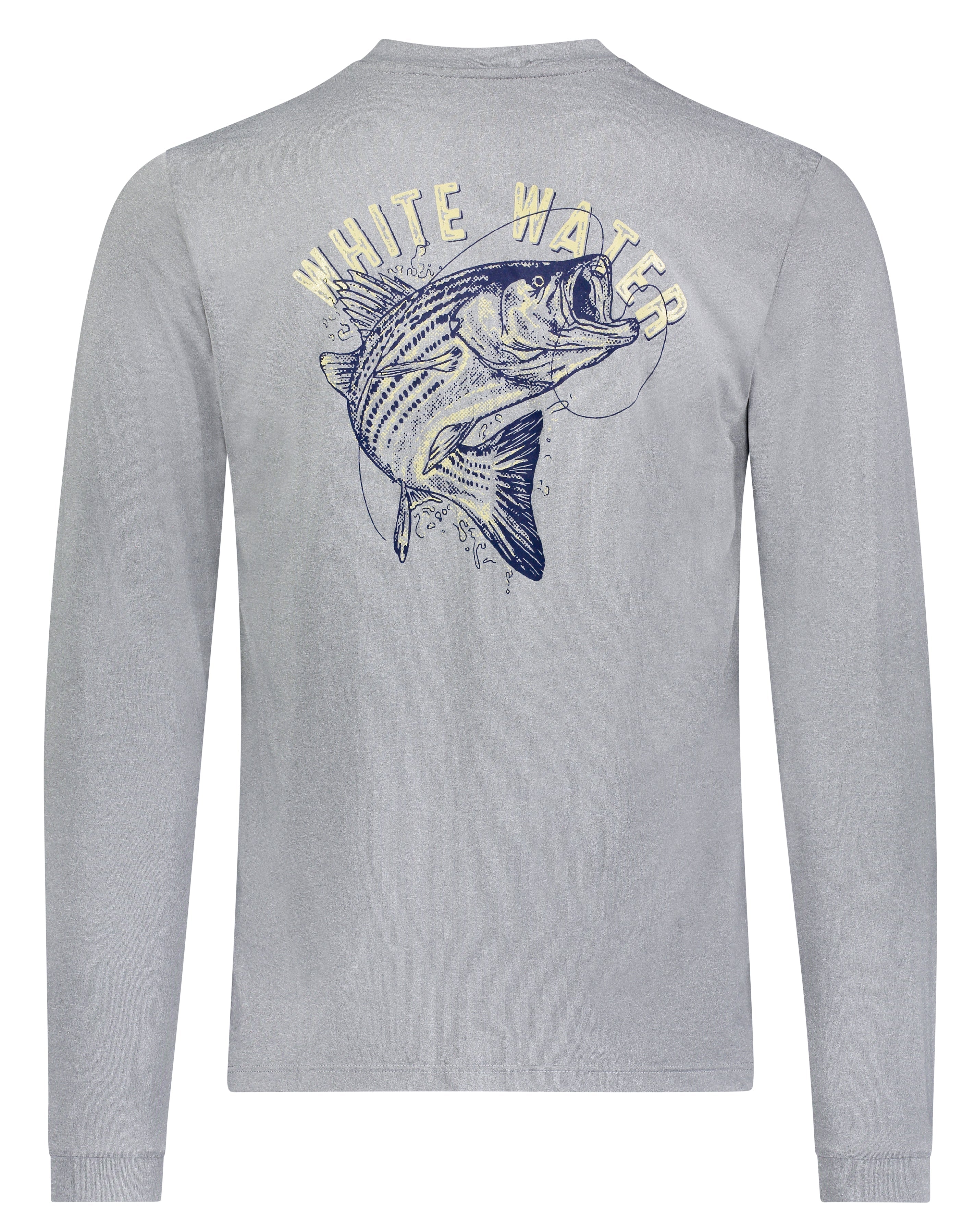 White Water Life Bass Graphic Performance Tee — main product shot