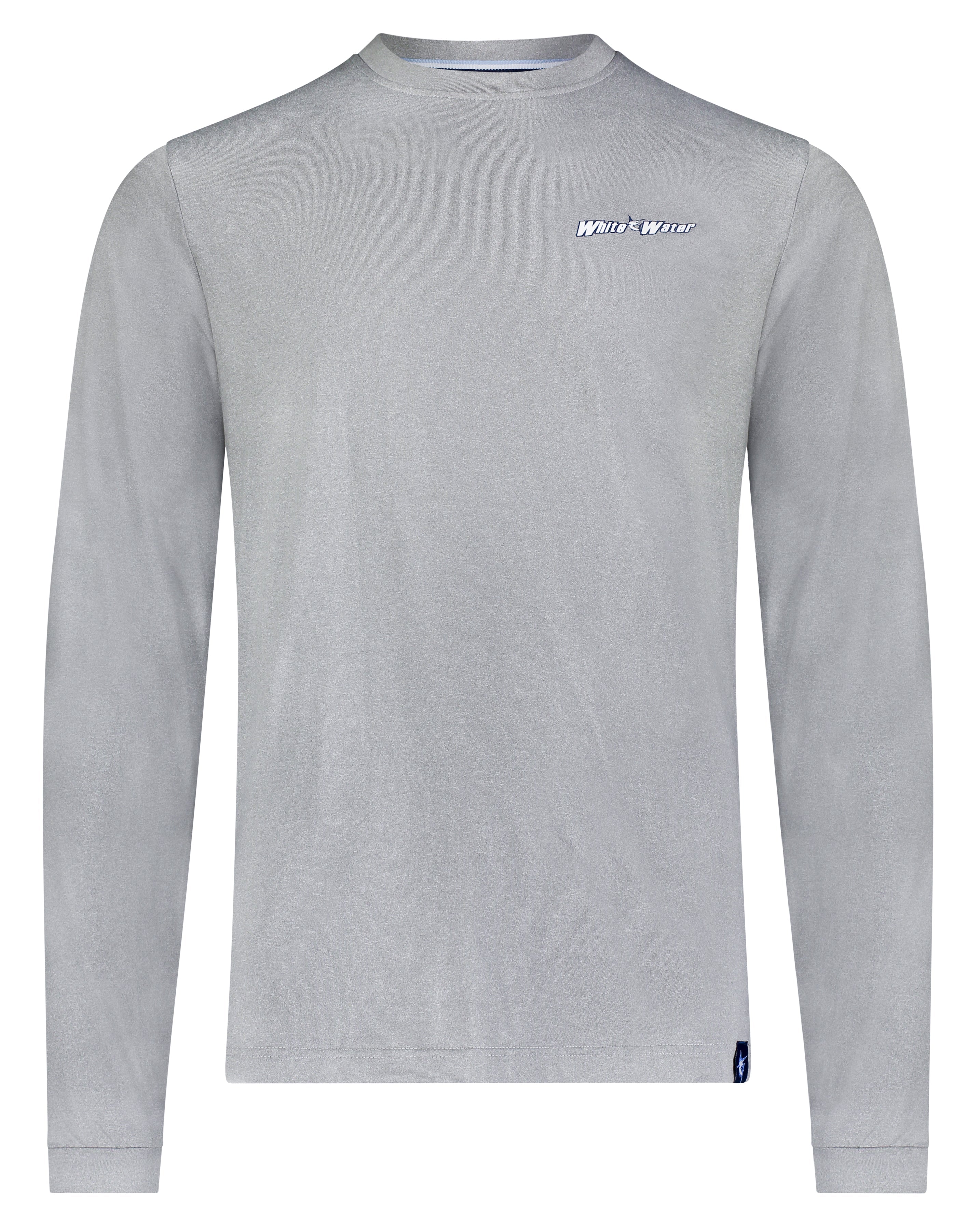 White Water Life Bass Graphic Performance Tee — detail close-up